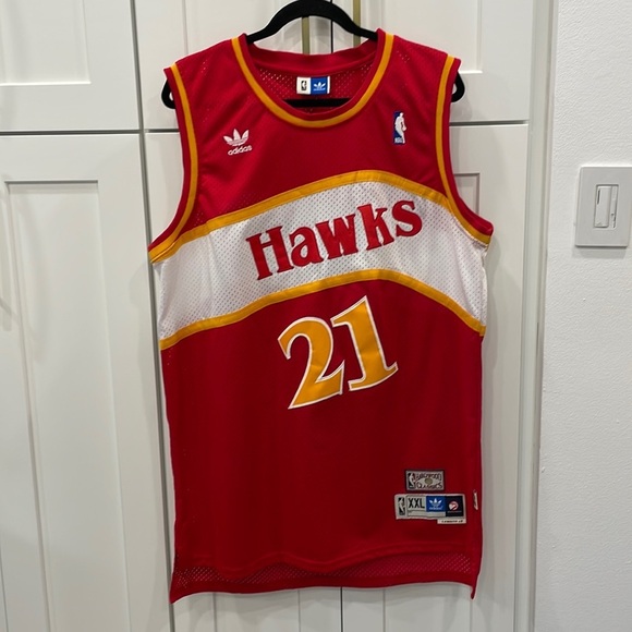 Adidas Hardwood Classics Atlanta Hawks Dominique Wilkins #21 Jersey - Picture 1 of 14